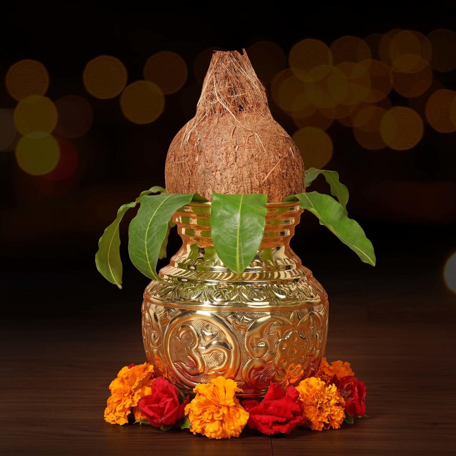 Marigold flowers used in Indian puja